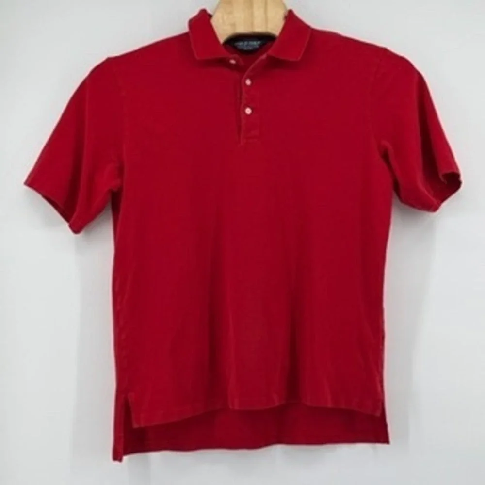 Polo Golf Ralph Lauren Red Pima‎ Cotton Elastane Short Sleeve Polo Shirt Mens L
